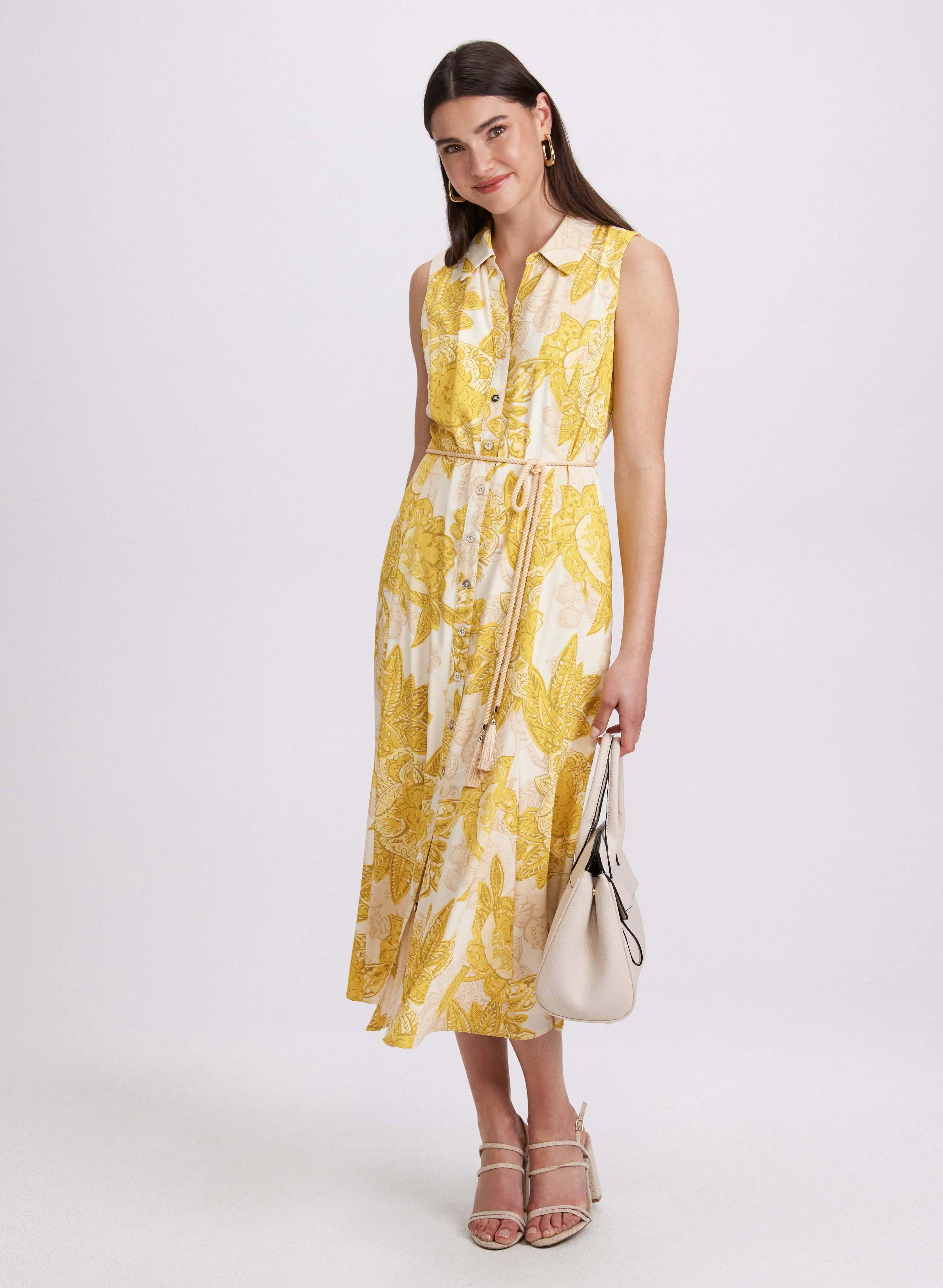 Paisley Print Shirt Dress