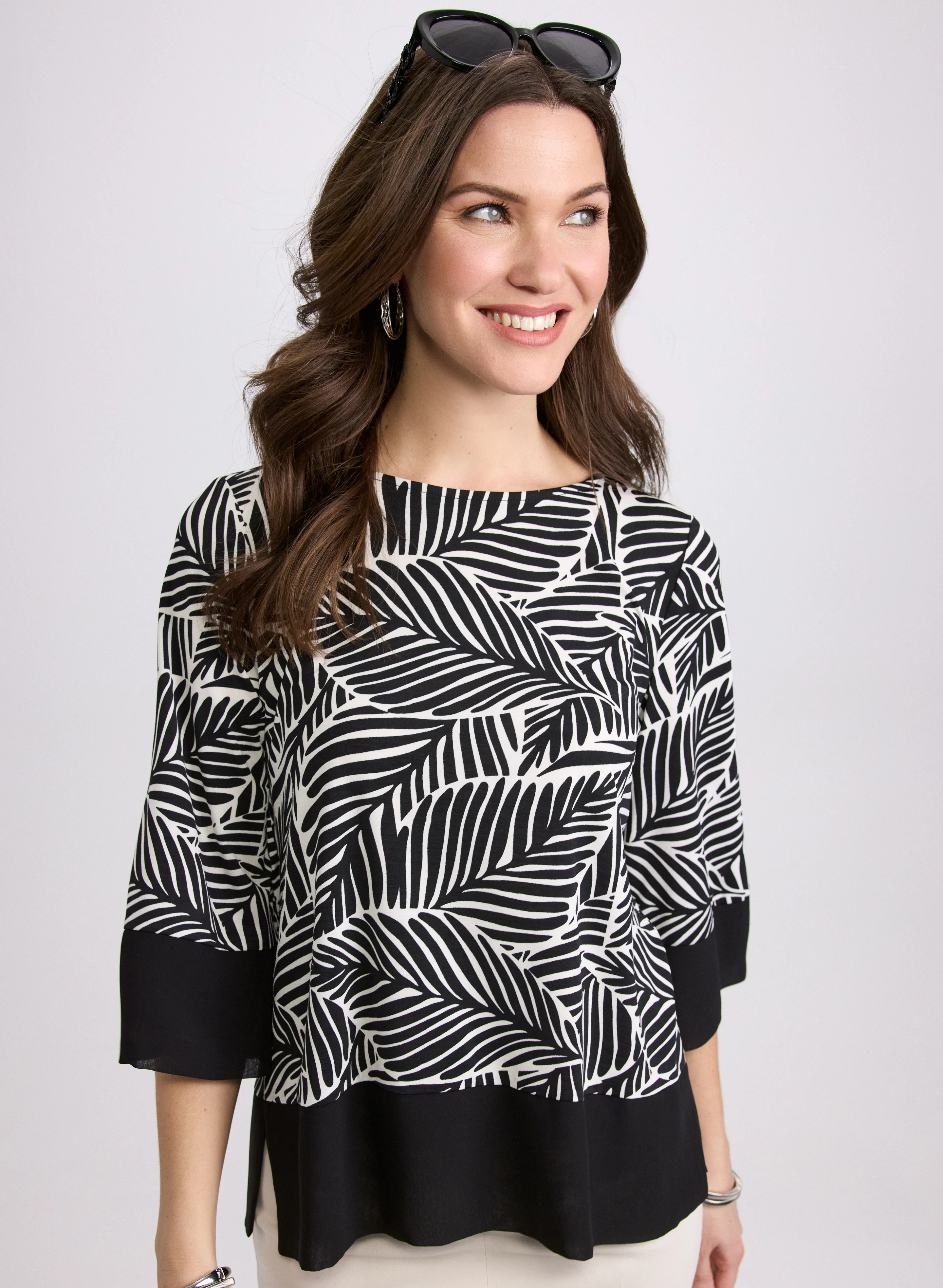 Leaf Print Top