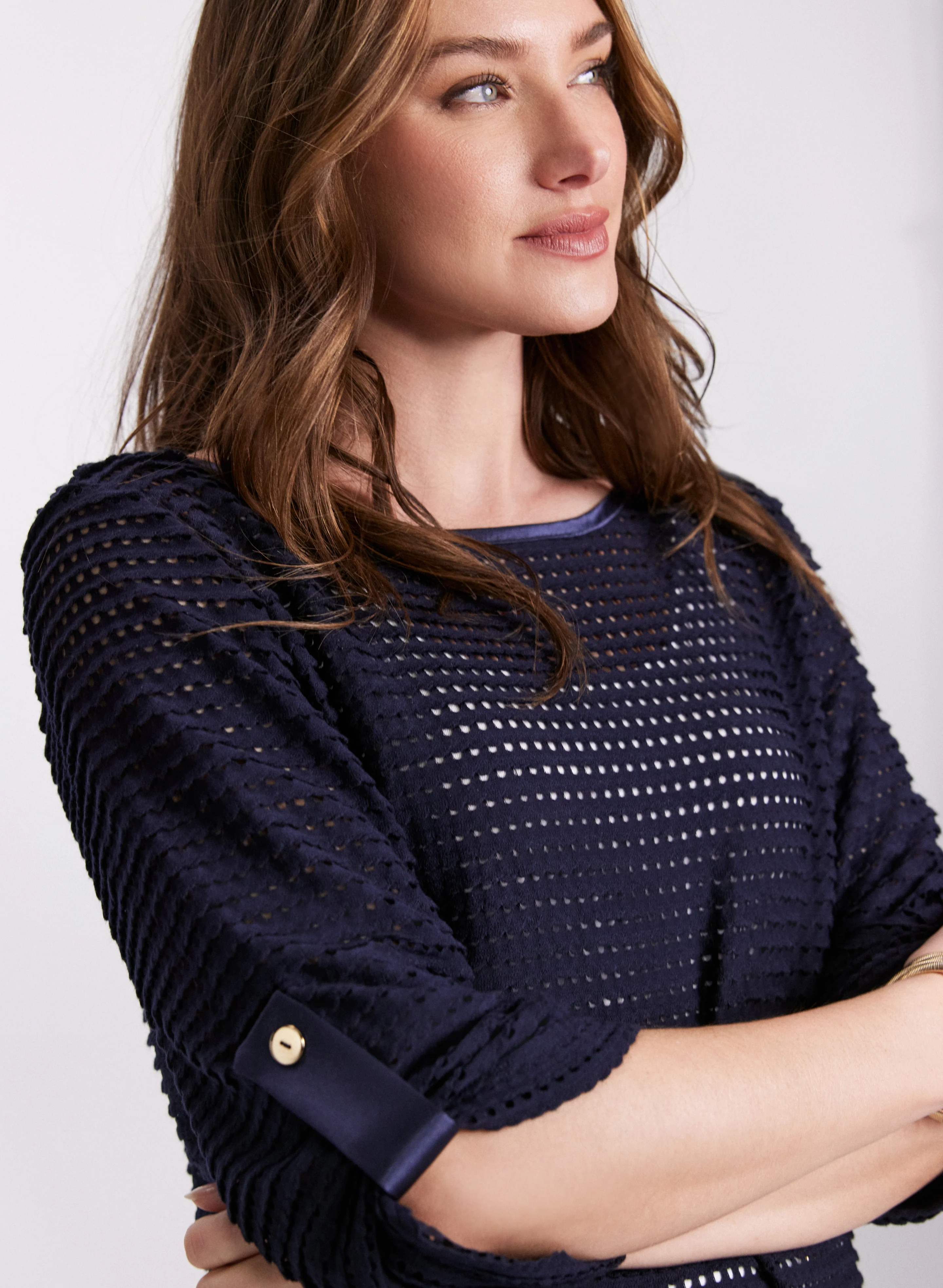 Pointelle Knit Top