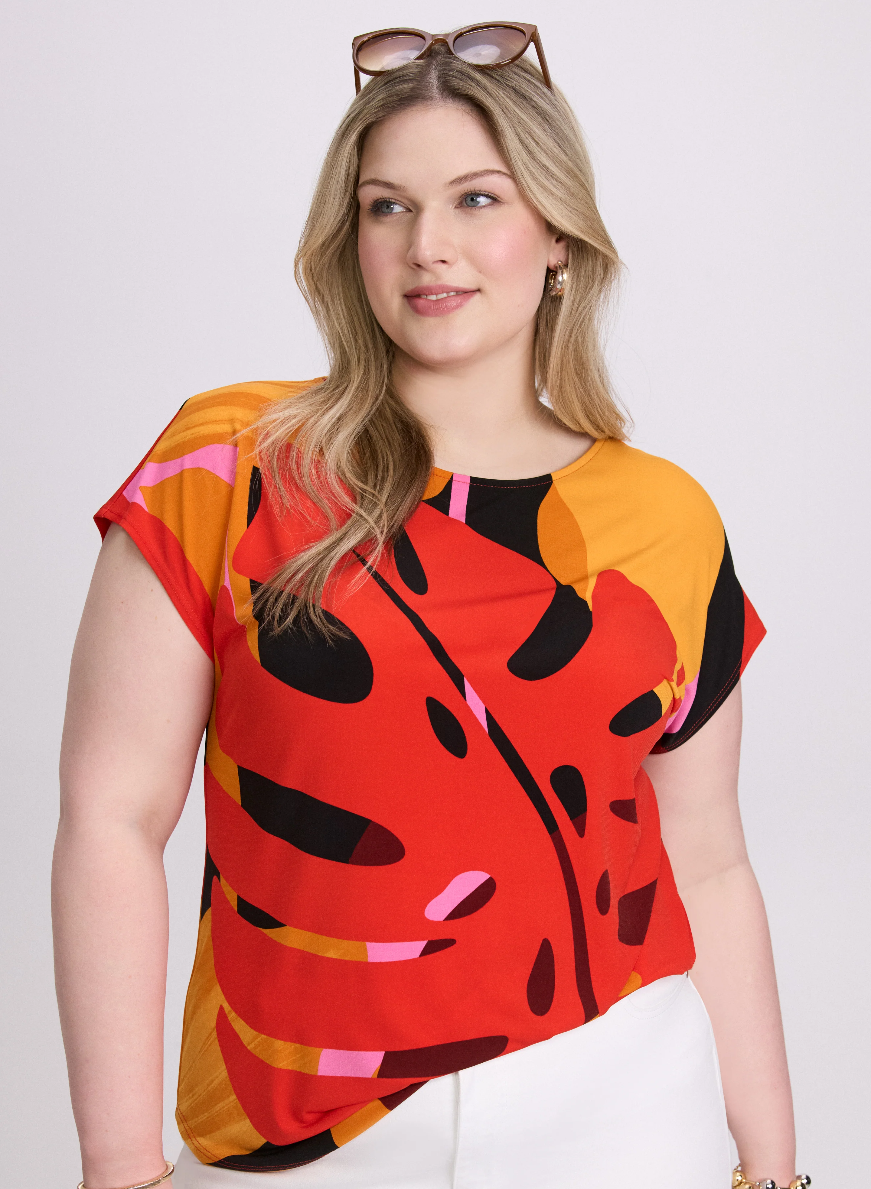Leaf Print Top
