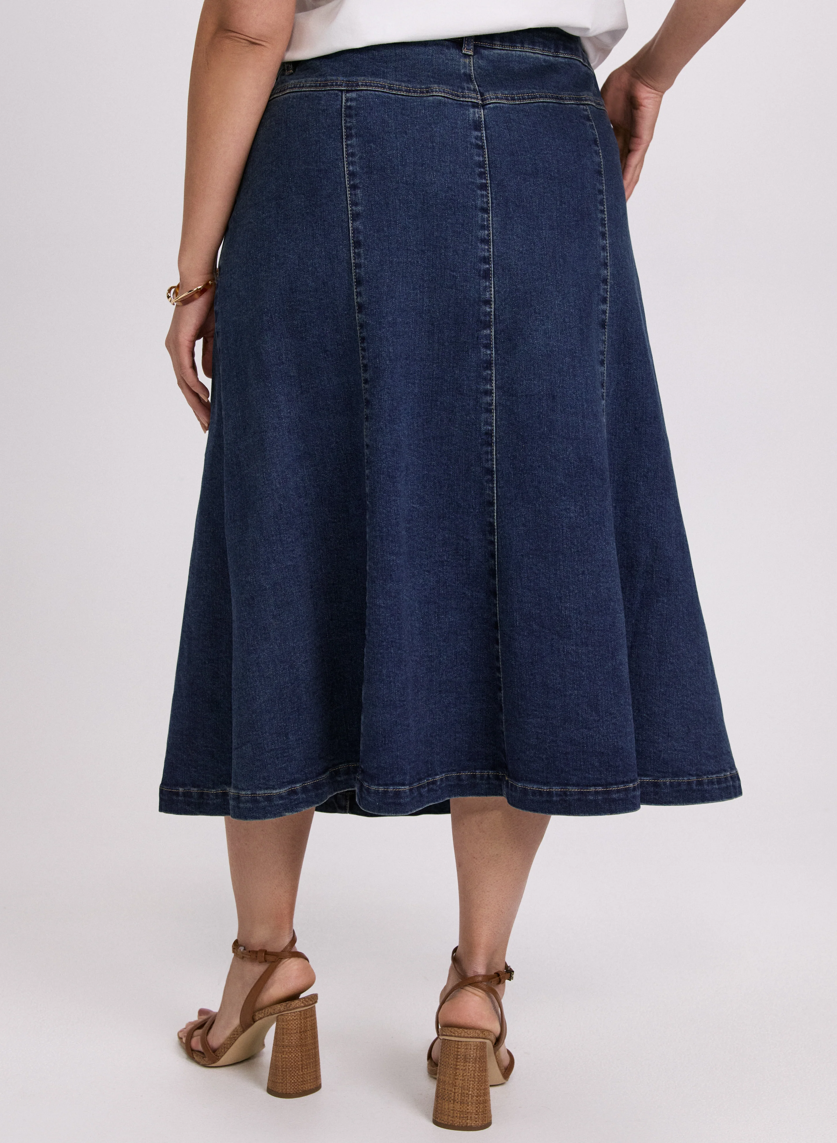 Jean Midi Skirt