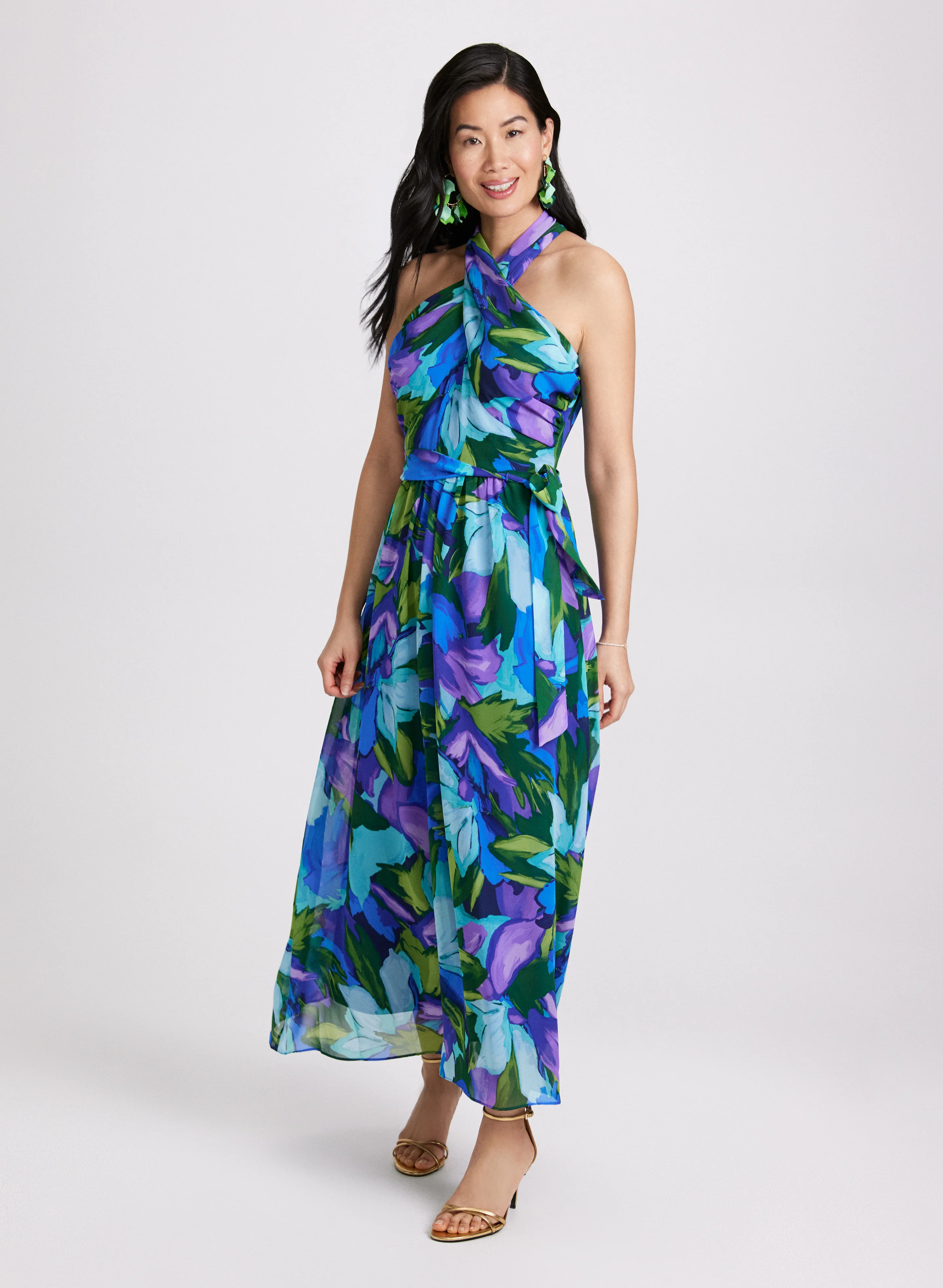 Tropical Halter Dress