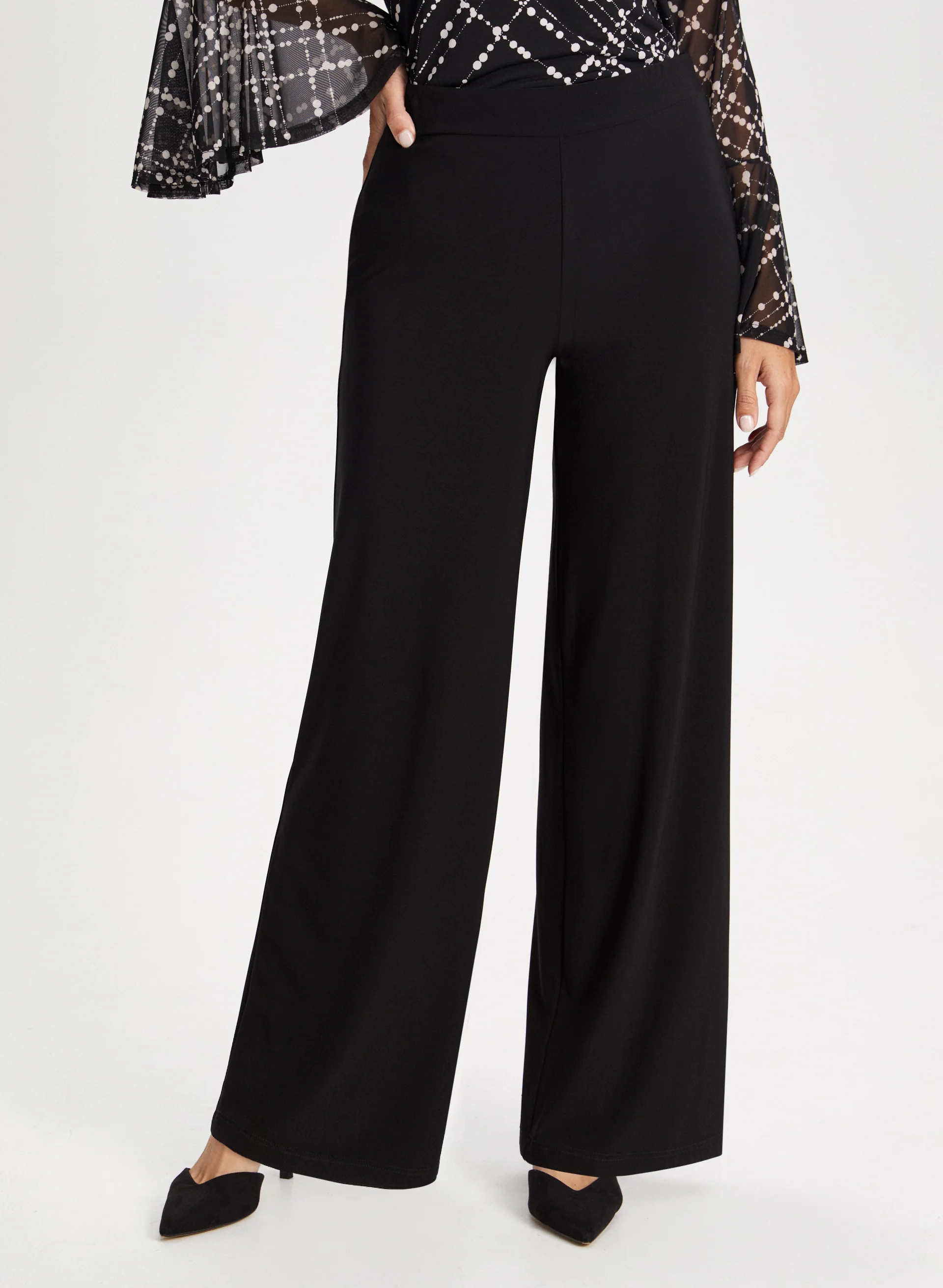 Olivia Jersey Wide-Leg Pants - Regular