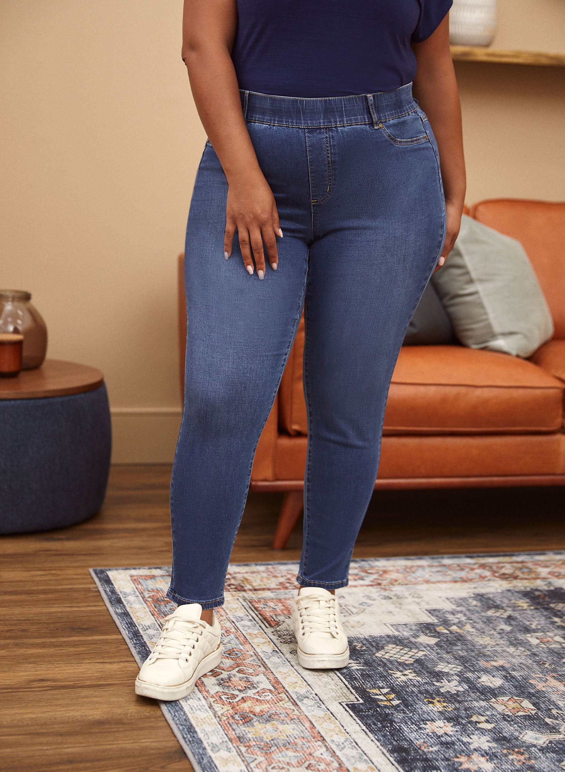 Slim Leg Pull-On Jeans