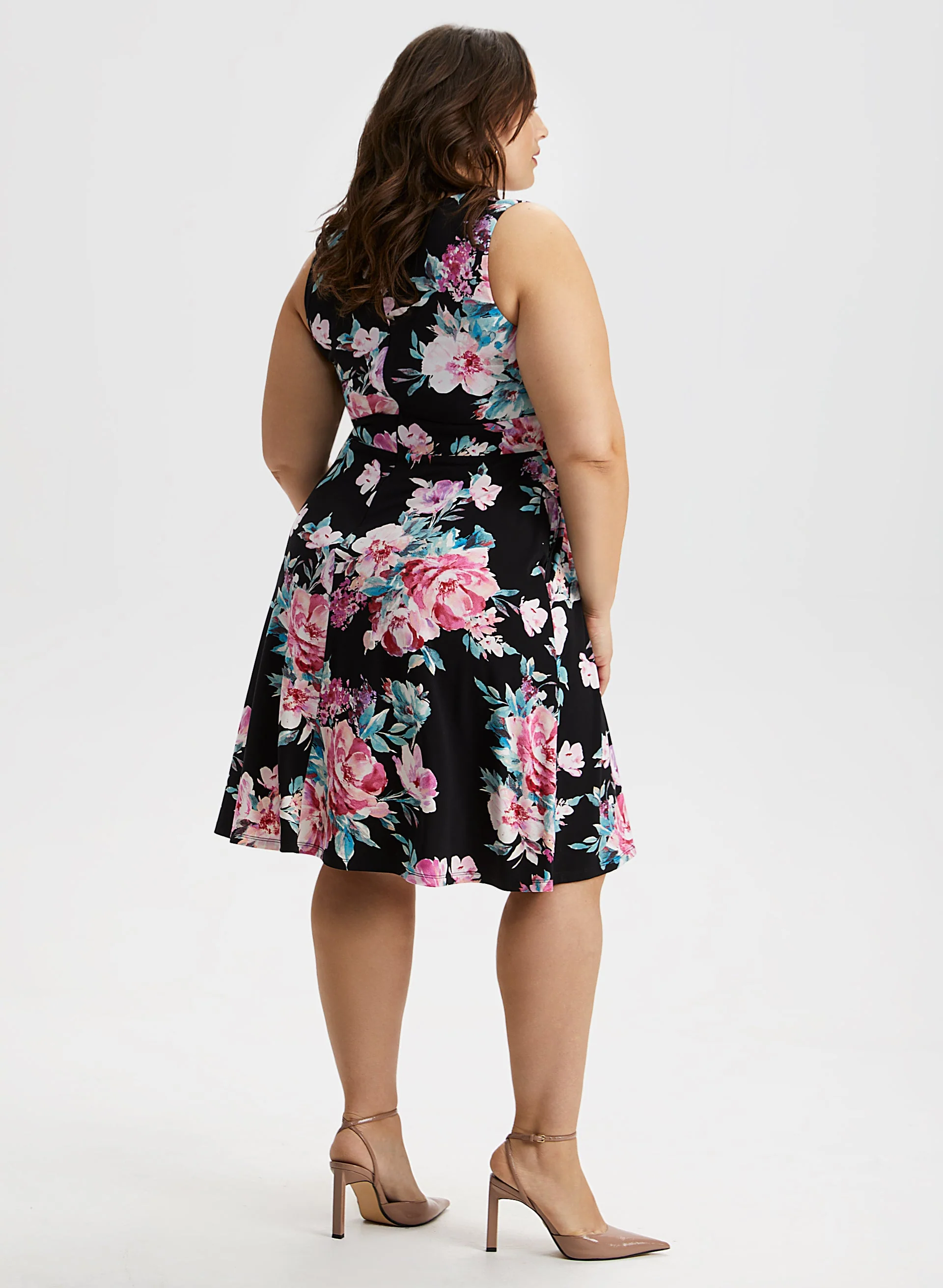 Floral Print Sleeveless Dress