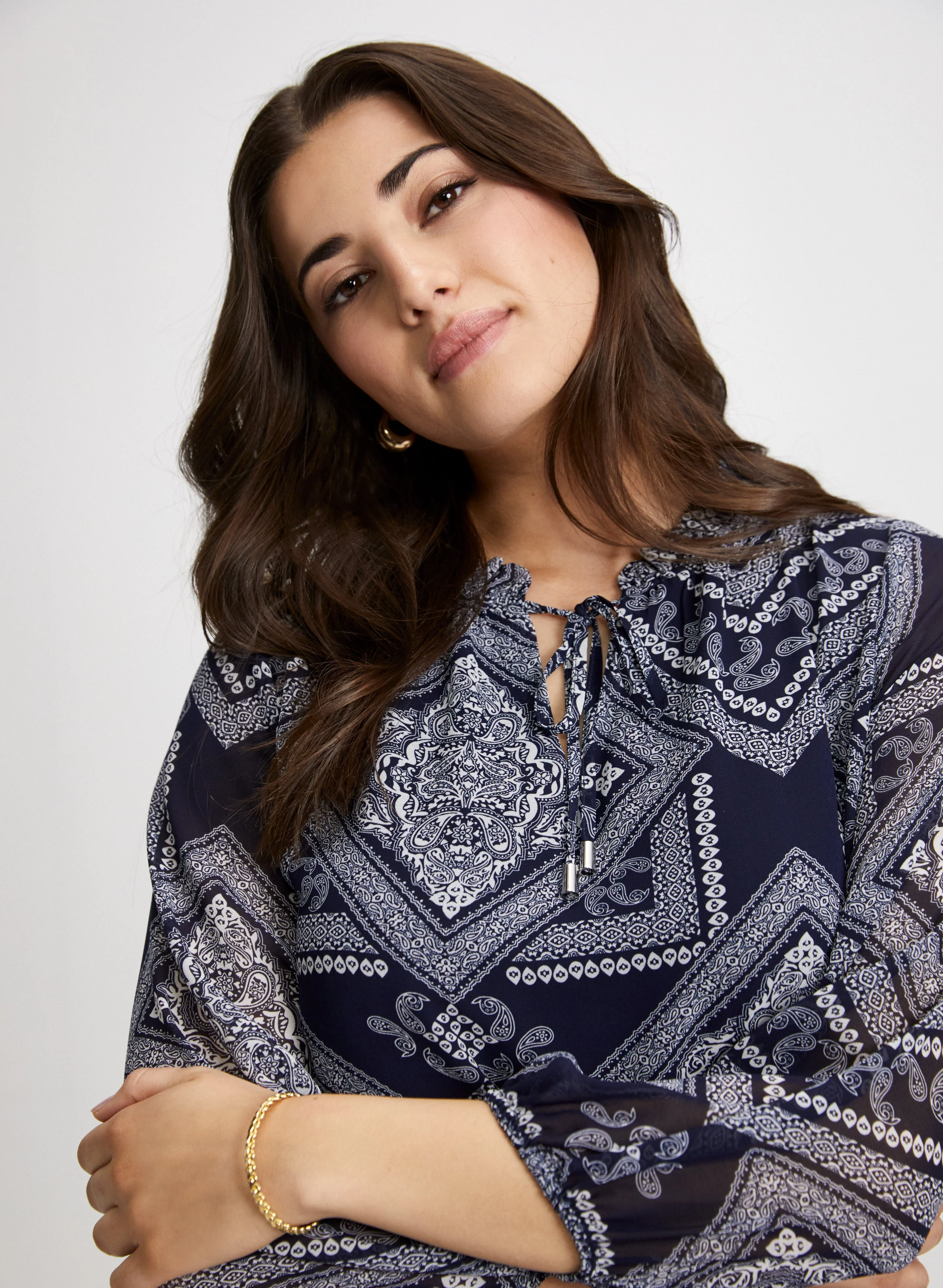 Bandana Print Blouse