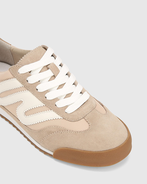 Exceed Taupe Leather Sneaker