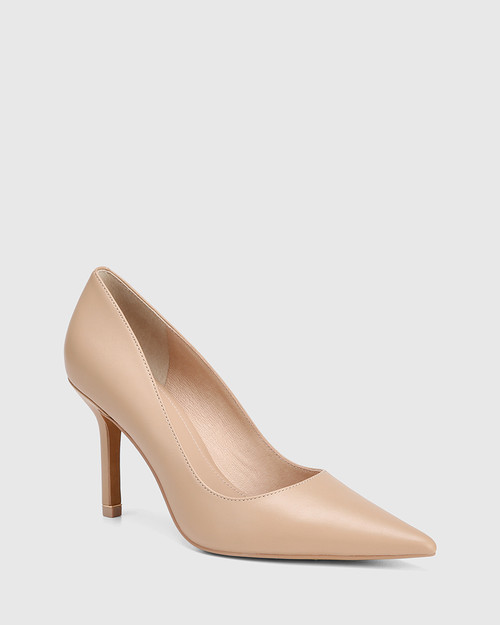 Quendra New Flesh Leather Stiletto Heel Pump
