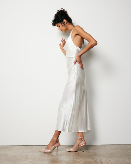 Heir Champagne Recycled Satin Stiletto Heel