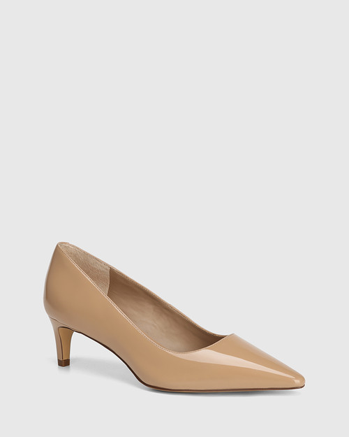 Julia Hazelnut Patent Leather Pump