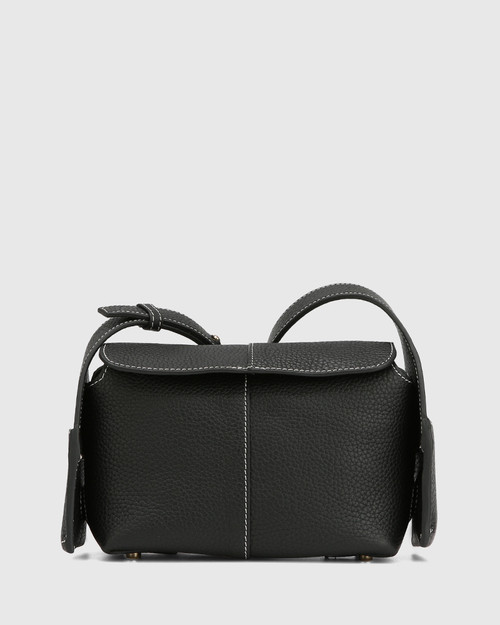 Tassie Black Leather Handbag