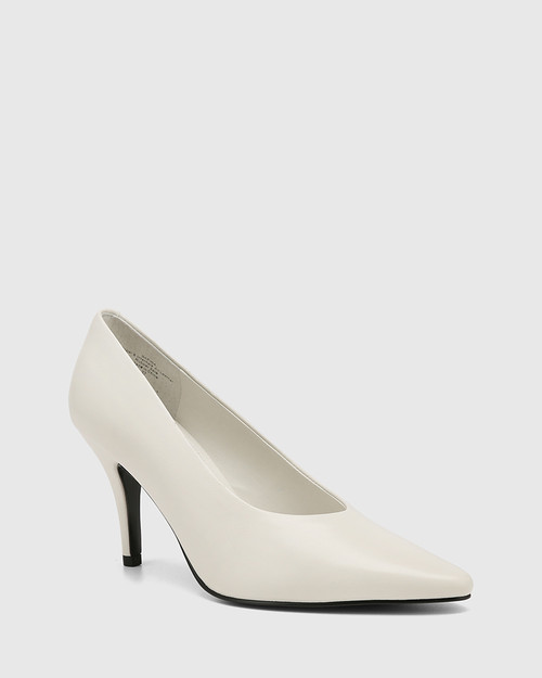 Safina Off White Leather Pump