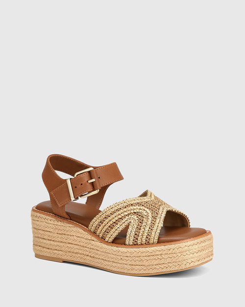 Macey Natural Raffia Platform Espadrille