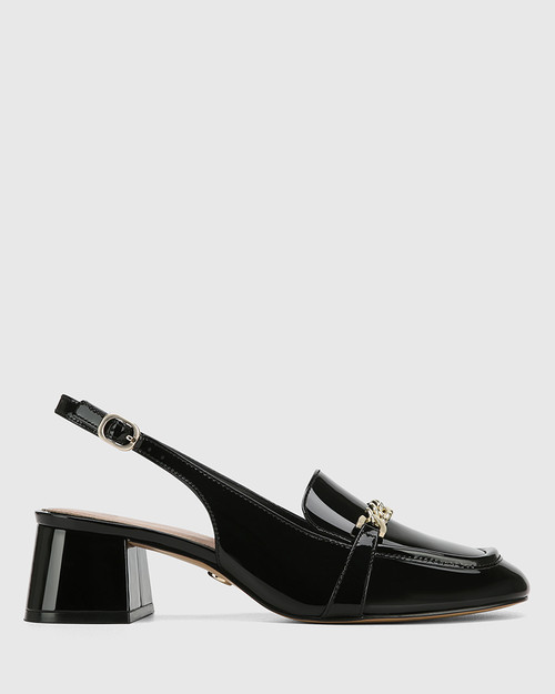 Ives Black Patent Leather Slingback