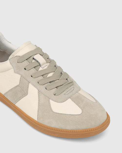 Blaze Off White Suede Leather Sneaker