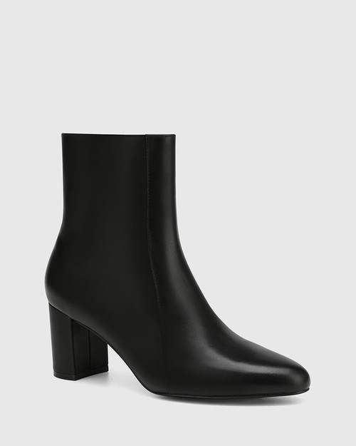 Kilton Black Leather Ankle Boot
