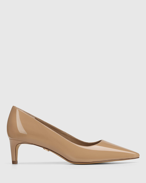 Julia Hazelnut Patent Leather Pump