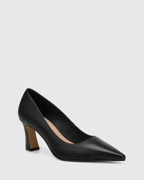 Lover Black Leather Pump