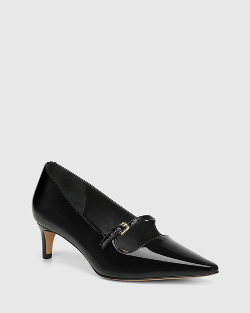 Jennie Black Patent Leather Pump