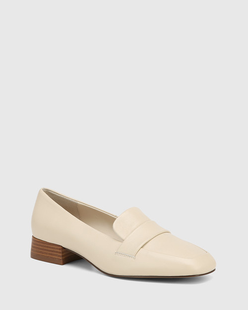 Flossie Vintage Ivory Leather Loafer