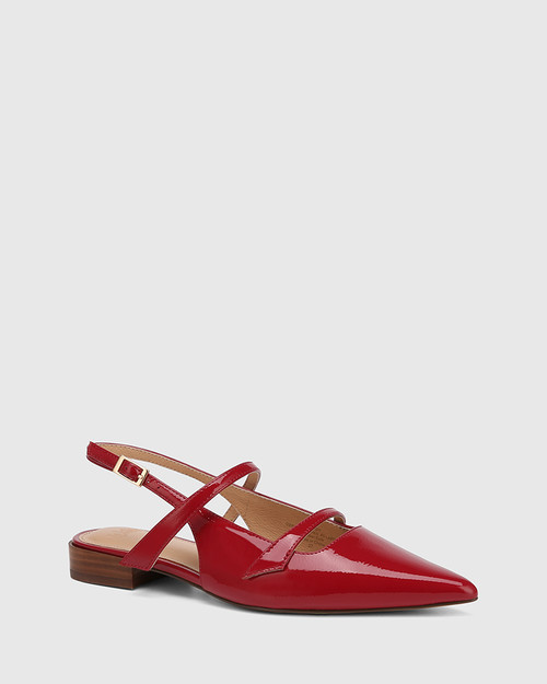 Maddy Deep Red Patent Leather Slingback