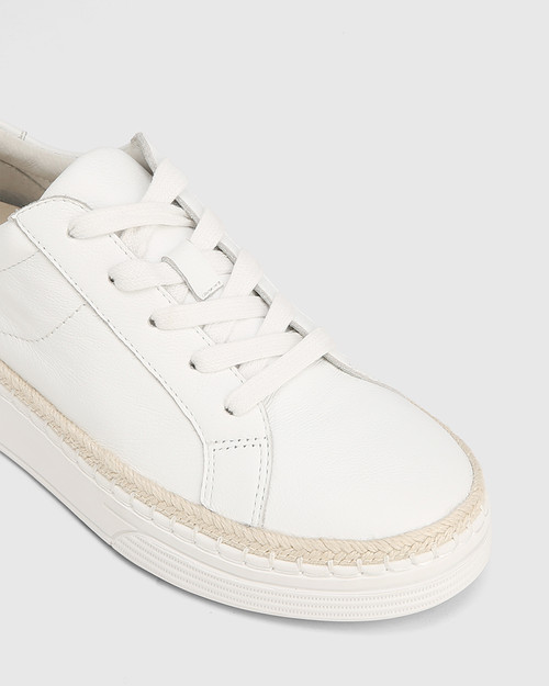 Cosmic White Leather Sneaker