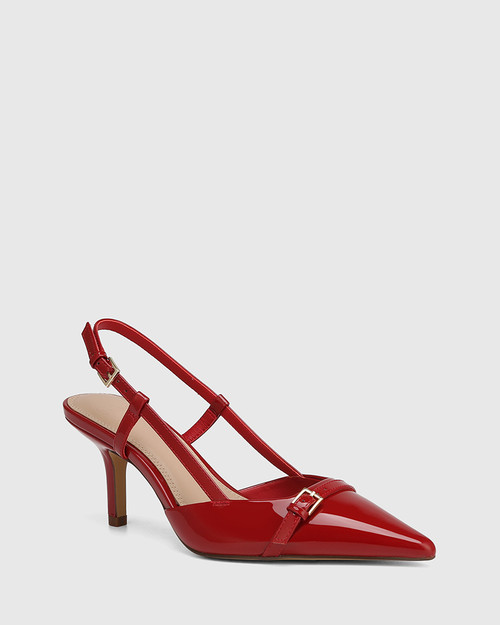 Lara Rouge Red Patent Leather Slingback