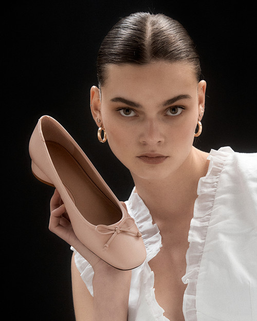 Belle Ballet Pink Leather Pump