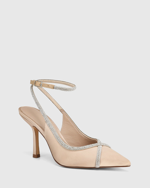 Heir Champagne Recycled Satin Stiletto Heel