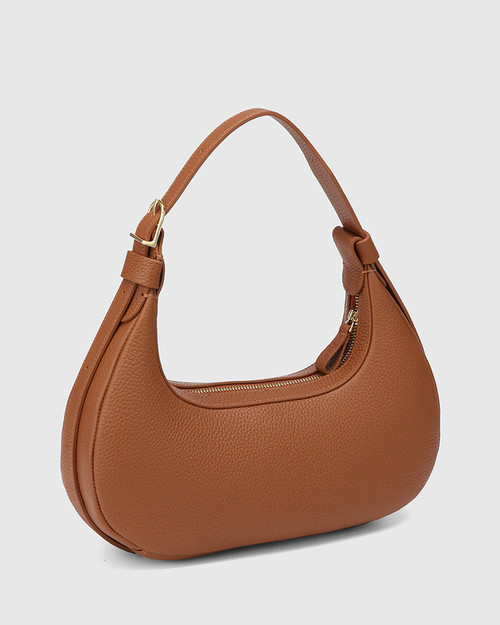 Ferne Dark Cognac Leather Handbag