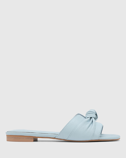 Dua Placid Blue Leather Slide