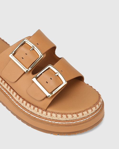 Dream Dark Sand Leather Flatform