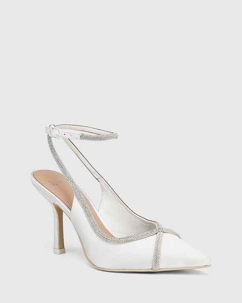 Heir Ivory Recycled Satin Stiletto Heel