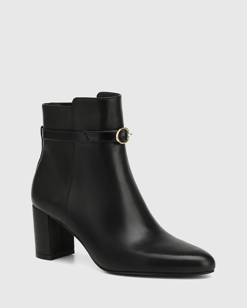 Karisma Black Leather Ankle Boot