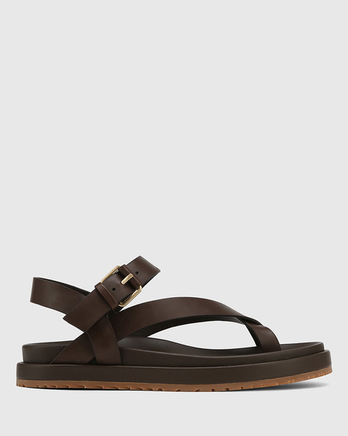 Bonie Espresso Leather Sandal