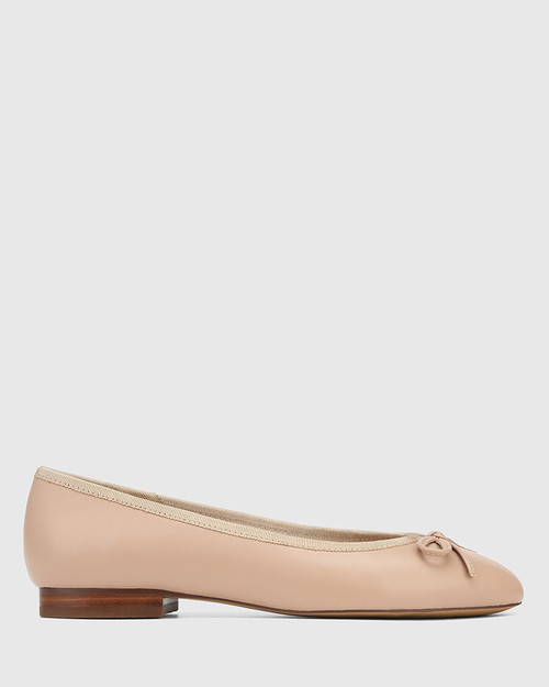 Agnessa New Flesh Leather Ballet Flat