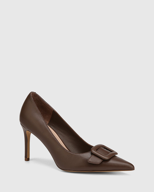 Silvia Rich Brown Leather Pump
