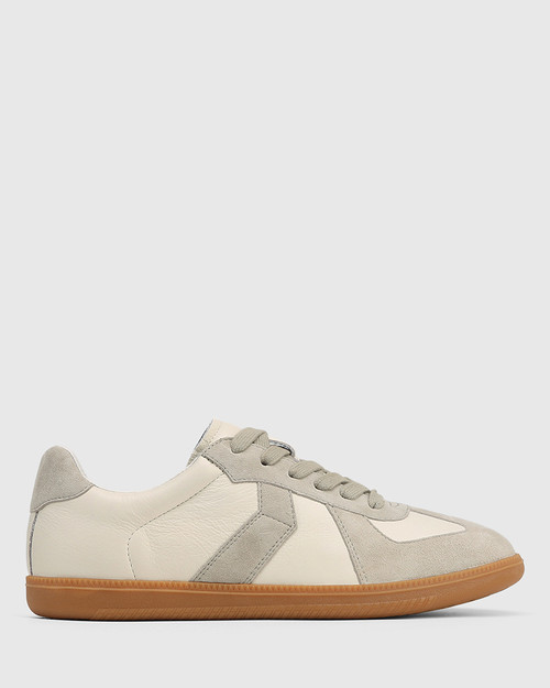 Blaze Off White Suede Leather Sneaker