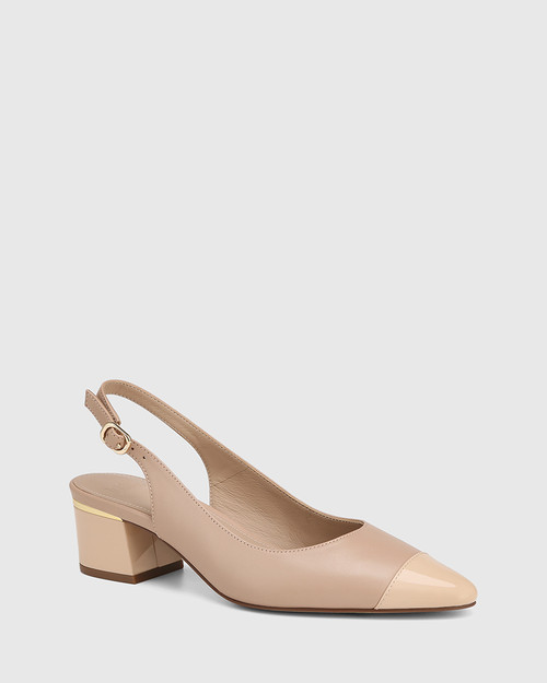 Gwenda New Flesh Leather Slingback