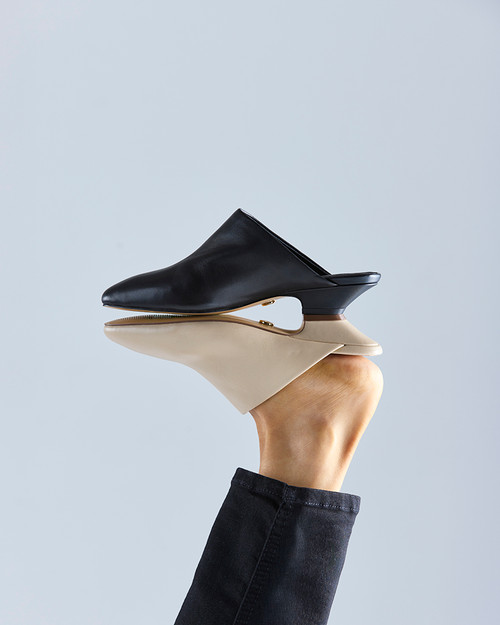 Conan Black Leather Mule