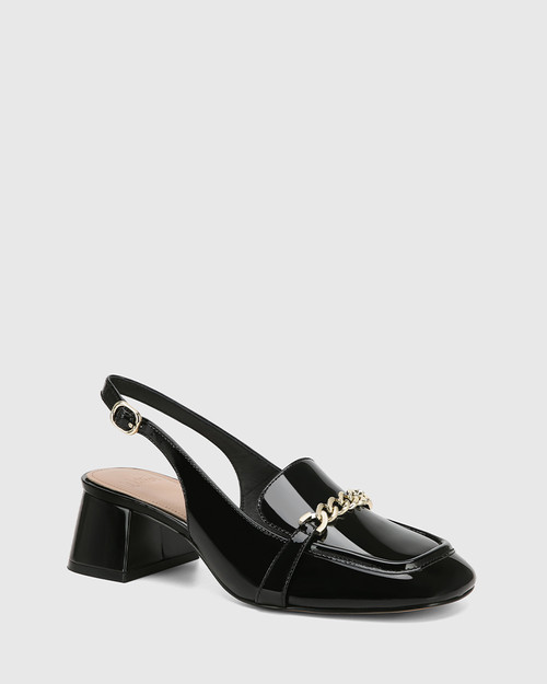 Ives Black Patent Leather Slingback