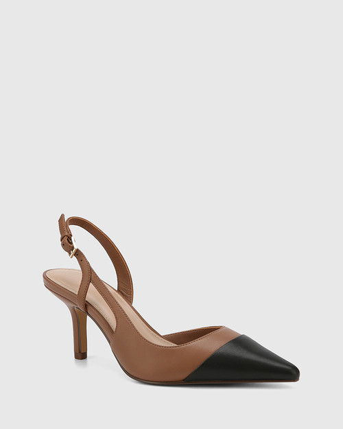 Lane Bark Leather Slingback