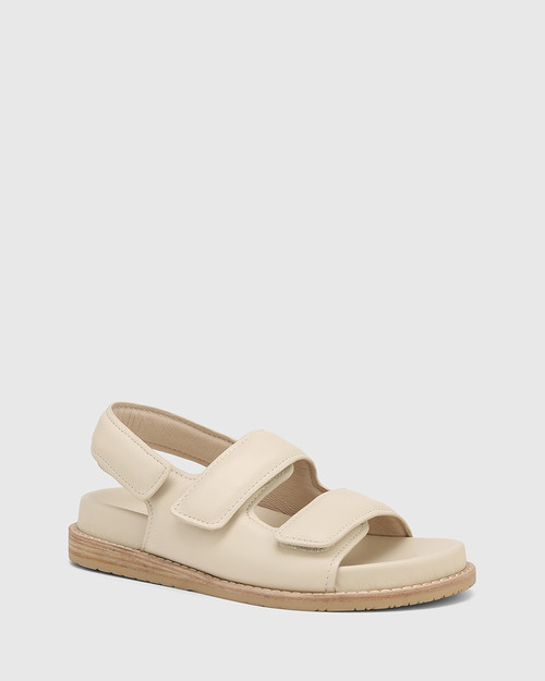 Alexsandra Vintage Ivory Leather Sandal
