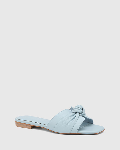 Dua Placid Blue Leather Slide