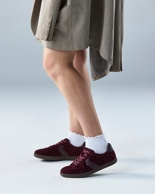 Blaze Raisin Suede Leather Sneaker