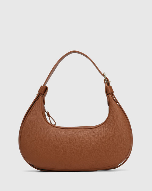 Ferne Dark Cognac Leather Handbag
