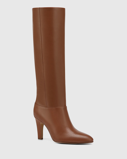 Roseberry Havana Tan Leather Long Boot