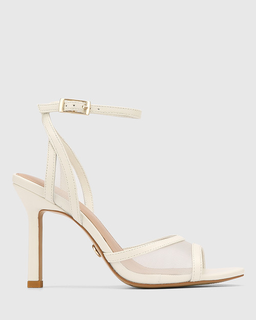 Zoella Off White Mesh Textile Stiletto Heel