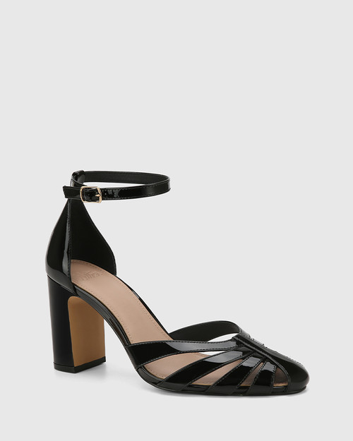 Phyliss Black Patent Leather Heel