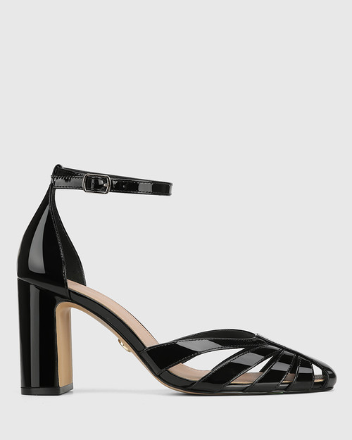 Phyliss Black Patent Leather Heel